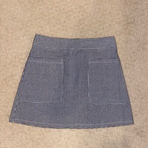 SEEK LF black and white checkered mini skirt